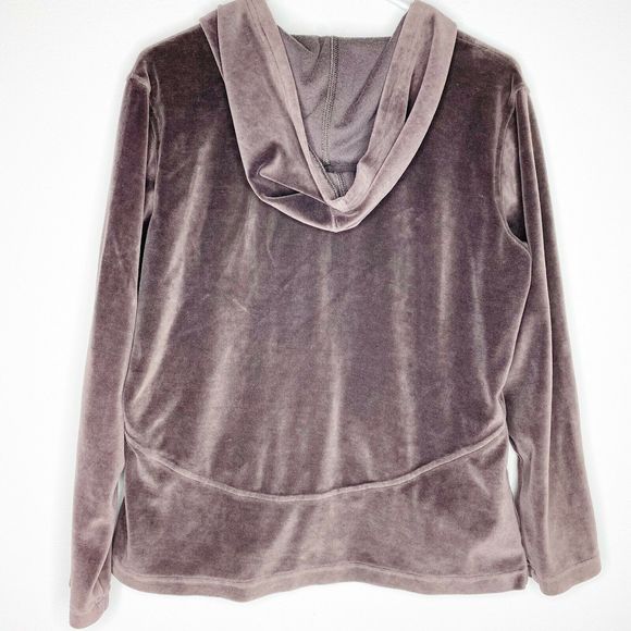 $10 SALE! Reebok Velvet Full Zip Hoodie Athletic Sweatshirt - Picture 3 of 6